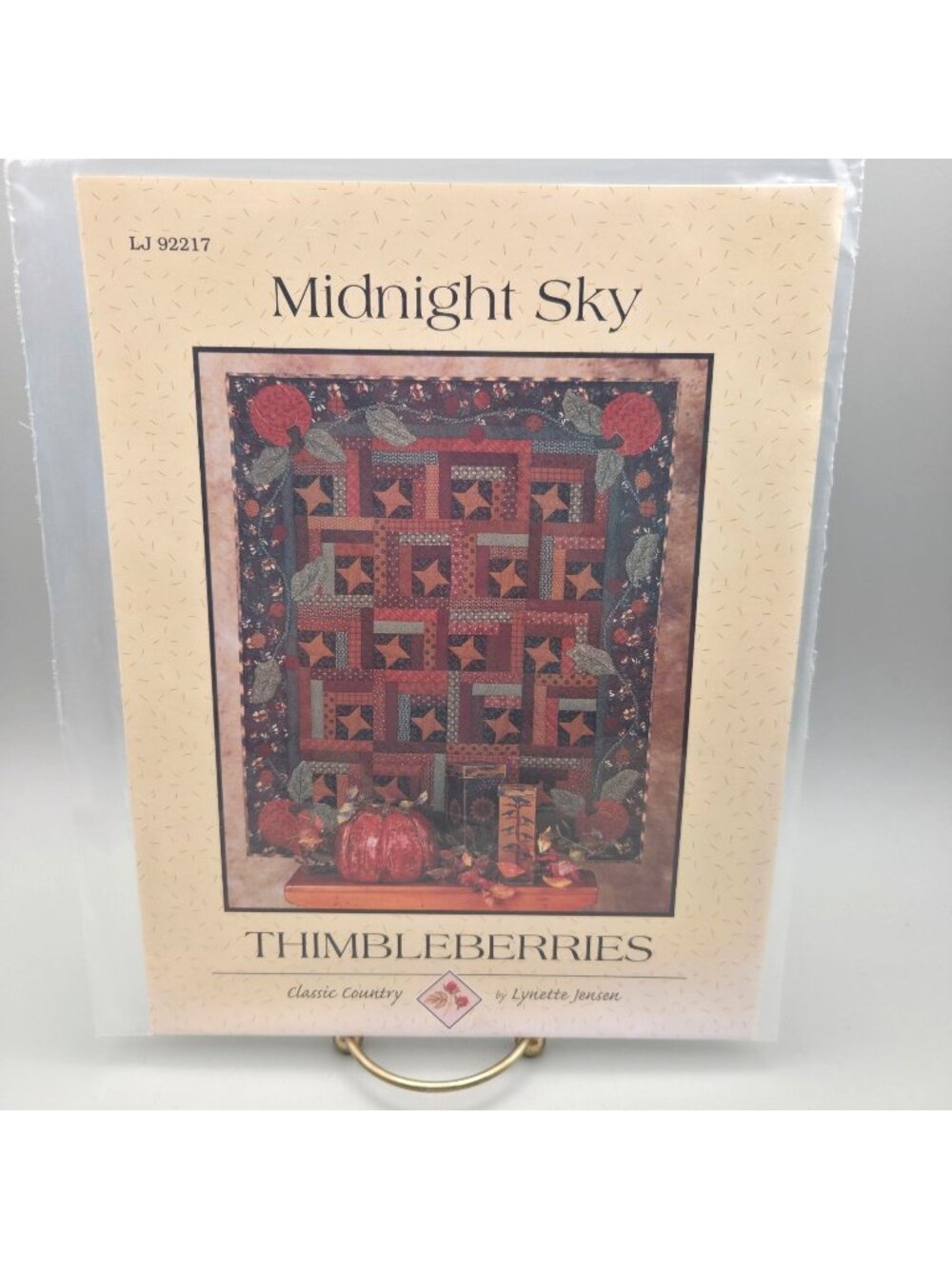 Midnight Sky Quilt Pattern Thimbleberries Lynette Jensen Pumpkins Stars 51x60